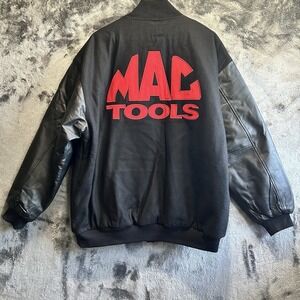 Mac Tools NASCAR‎ Chase Authentics Varsity Jacket Mens XL Leather Sleeve Wool